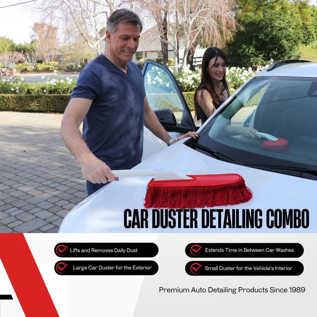 California Car Duster the Original Detailing Kit with Plastic Handle, Model Number: 62445, Red