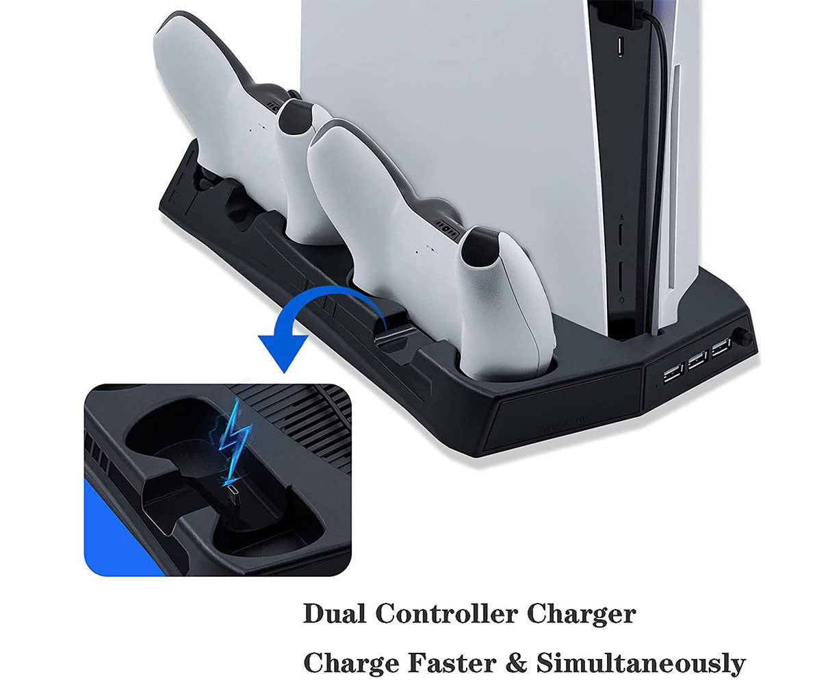 Vertical Cooling Stand with Game Storage Slot for PS5 DE/UHD (-P5-010-2