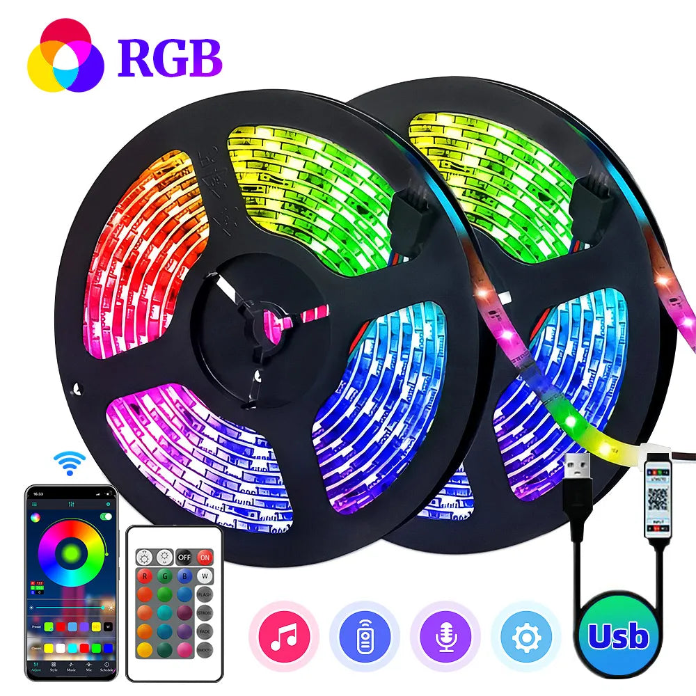 LED Strip Lights RGB 3535 ,5V 1M-30M,16 Million Colors, RGB , Led Strip Lighting Music Sync, Color Changing for Party Home