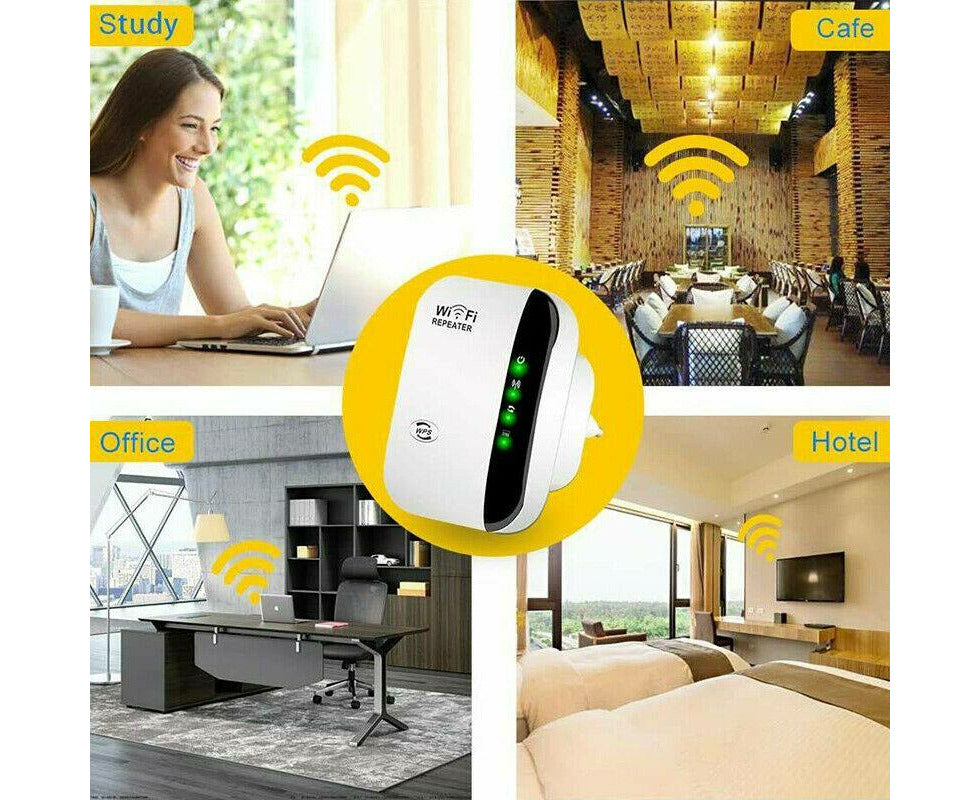 300Mbps Wifi Extender Repeater Range Booster AP Router AU Wireless-N 802.11