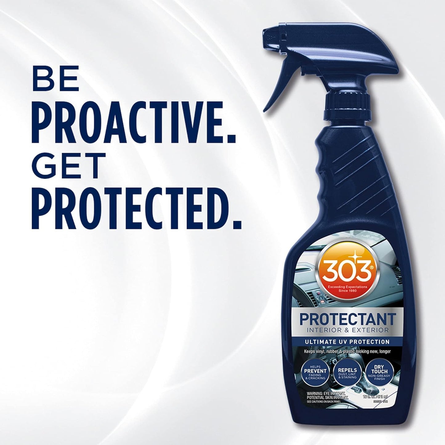 303® Automotive Protectant - Provides Superior UV Protection, Helps Prevent Fading and Cracking, Repels Dust, Lint, and Staining, Restores Lost Color and Luster, (30382) 473 Ml