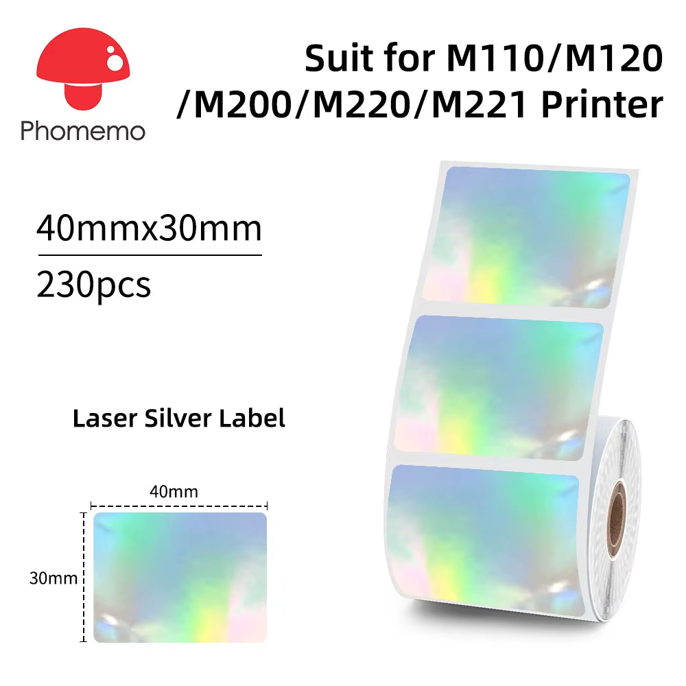 Phomemo M110 Portable Label Printer Mini Thermal Self-Adhesive Sticker Printer Mobile Pocket Tag Price UV Label Sticker Printer