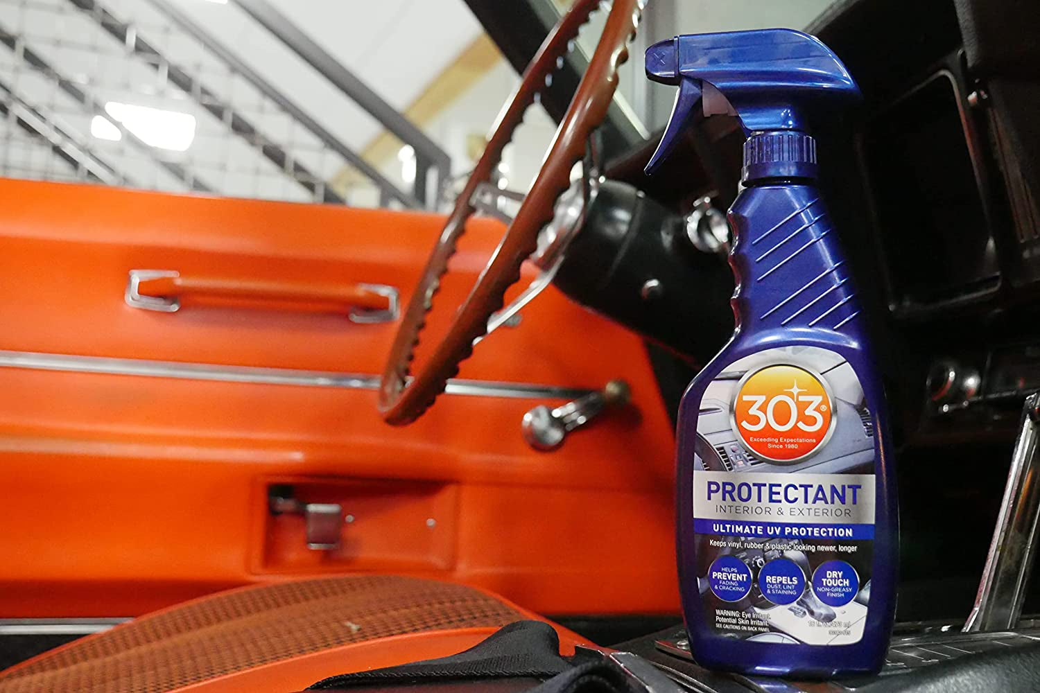 303® Automotive Protectant - Provides Superior UV Protection, Helps Prevent Fading and Cracking, Repels Dust, Lint, and Staining, Restores Lost Color and Luster, (30382) 473 Ml