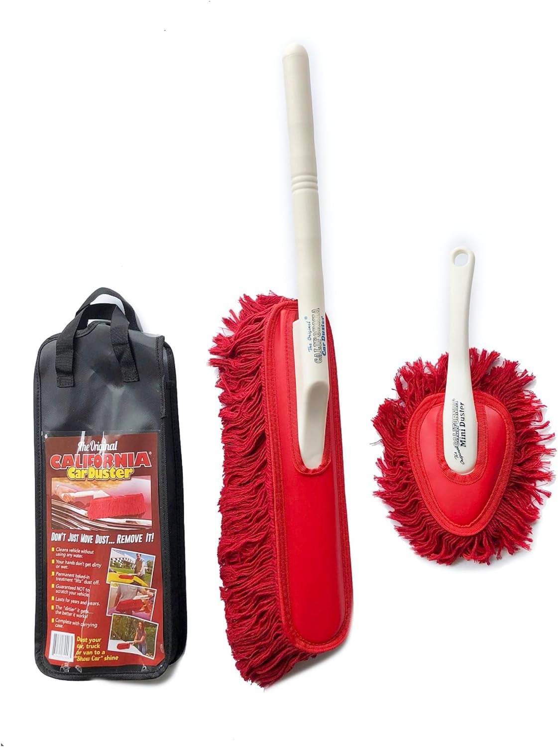 California Car Duster the Original Detailing Kit with Plastic Handle, Model Number: 62445, Red