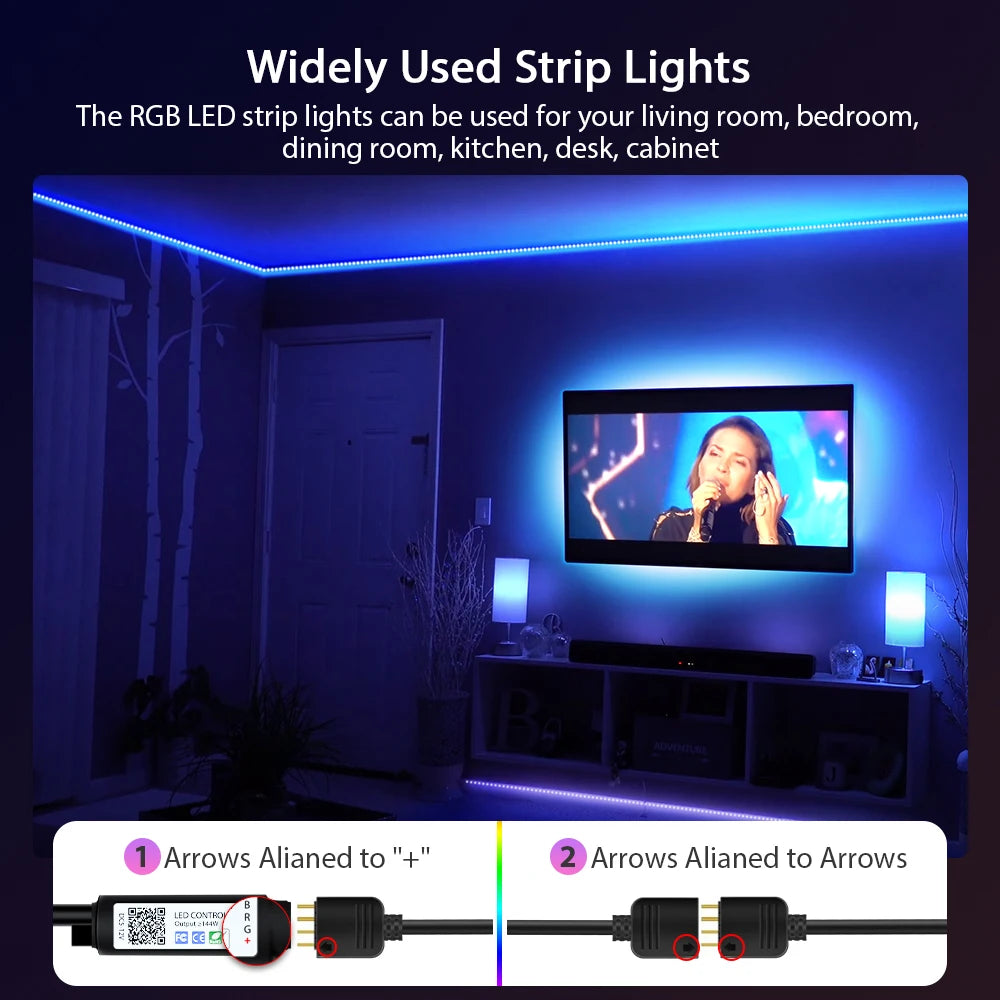 LED Strip Lights RGB 3535 ,5V 1M-30M,16 Million Colors, RGB , Led Strip Lighting Music Sync, Color Changing for Party Home