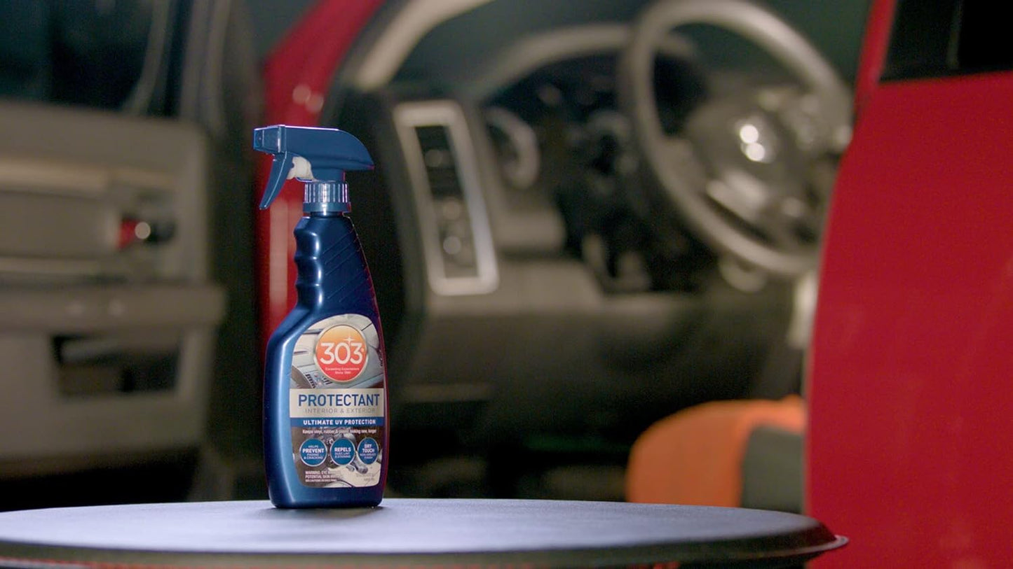 303® Automotive Protectant - Provides Superior UV Protection, Helps Prevent Fading and Cracking, Repels Dust, Lint, and Staining, Restores Lost Color and Luster, (30382) 473 Ml