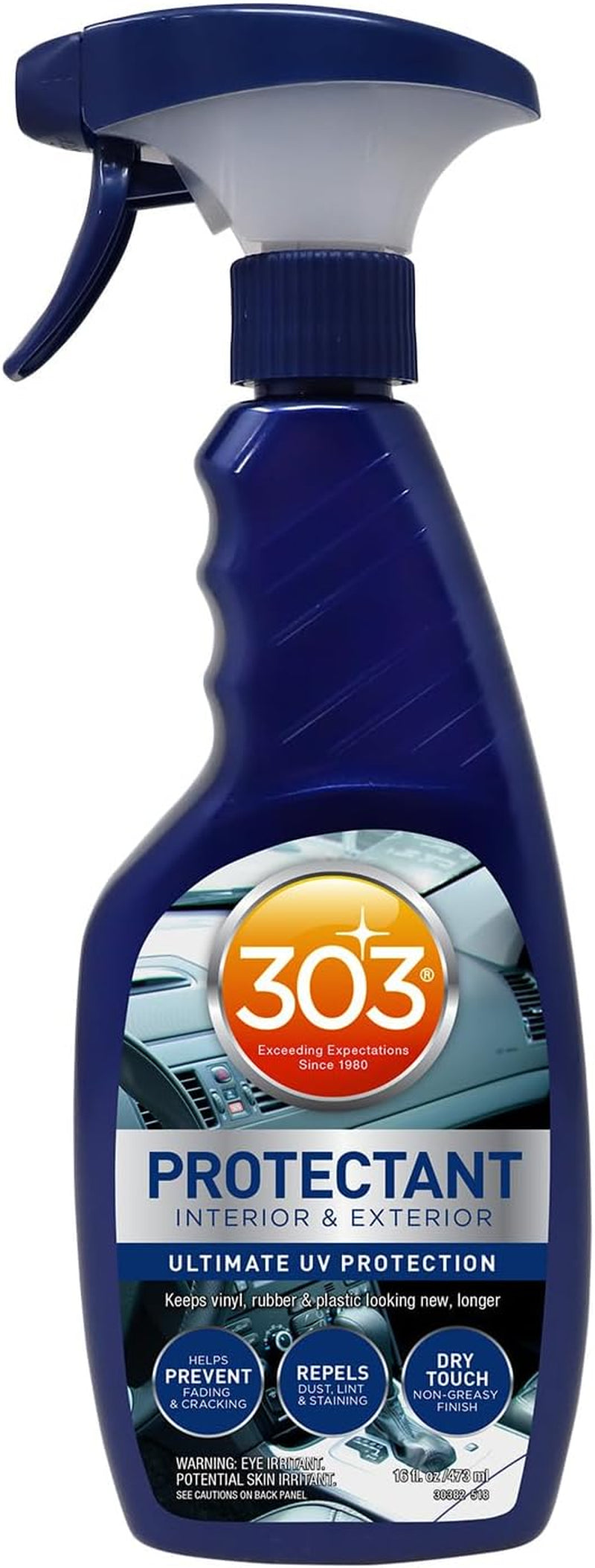 303® Automotive Protectant - Provides Superior UV Protection, Helps Prevent Fading and Cracking, Repels Dust, Lint, and Staining, Restores Lost Color and Luster, (30382) 473 Ml